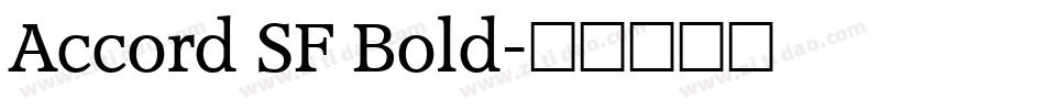 Accord SF Bold字体转换
